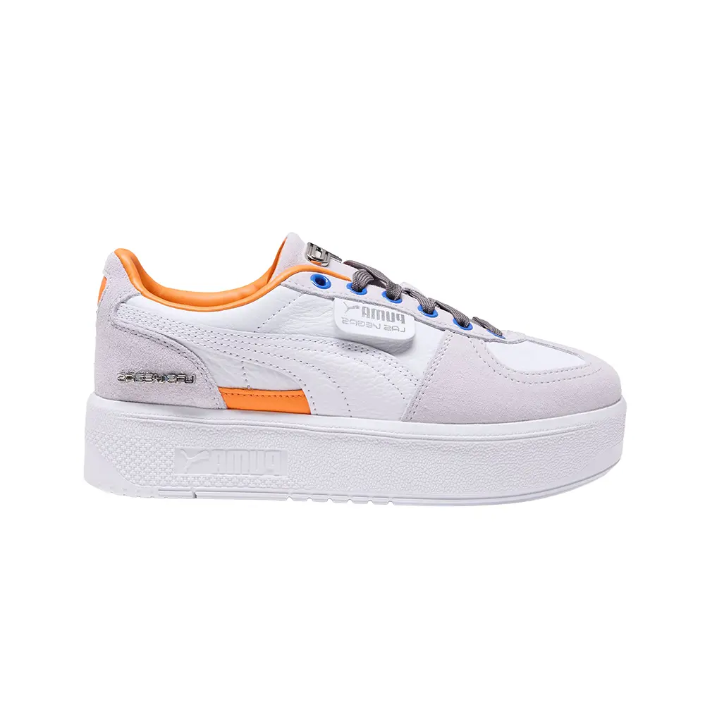 PUMA Womens Palermo Elevata Club Las Vegas Platform Sneakers Shoes Casual - White