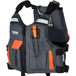 VEVOR Life Vest for Watersports (PFD), Life Jacket with Waterproof Nylon & 80N Buoyancy, Life Vest/Jacket for Any Water Activity-Fishing, Kayaking, Surfing and More, Men and Women