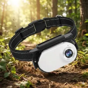 1080P HD Pet Collar Camera, Mini Wireless Action Cam, Waterproof & Anti-Shake, Indoor/Outdoor Pet Monitor, Cat Dog Behavior Recorder, Portable Tracker, Durable Pet Sports Camera for Adventures