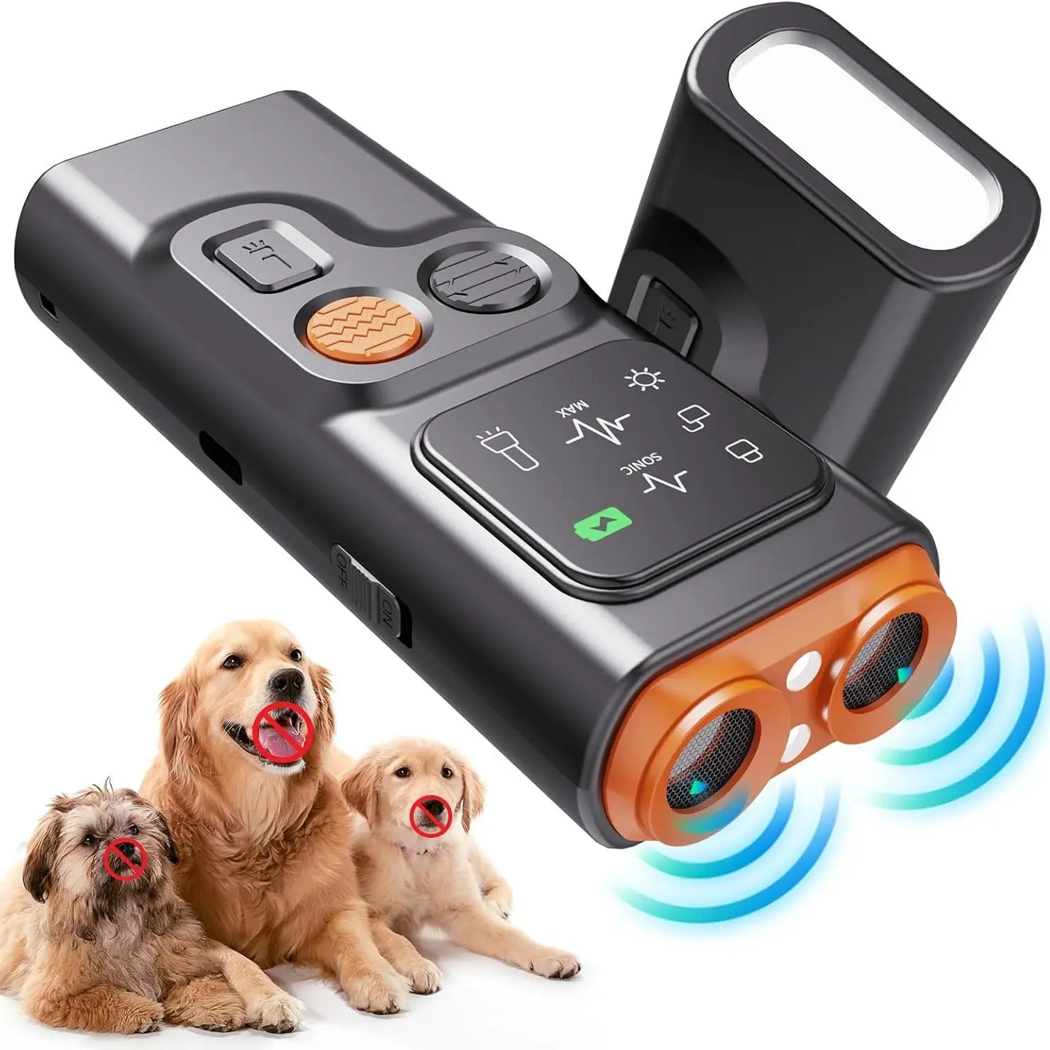 Dog Bark Stop Tool, USB Rechargeable Dog Training Tool, 1 Count Pet Training Tool with LED Flashlight & HD Display, Dog Behavior Correction Tool, Training Aid, Pet Supplies, Puppy Training Tools