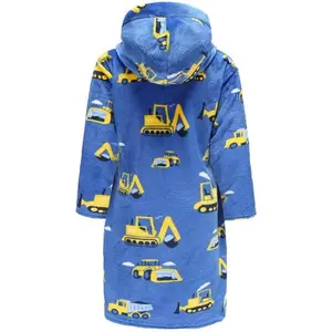 P-GCS025  Kids Bathrobe Hooded Plush Fleece Robe for Girls Boys