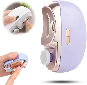 New 3 in 1 Electric Nail Clippers 2 Speeds Automatic Nail Clippers for Fingers and Toes with LED Light & Clip Storage Electric Nail Trimmer for Senior Adults