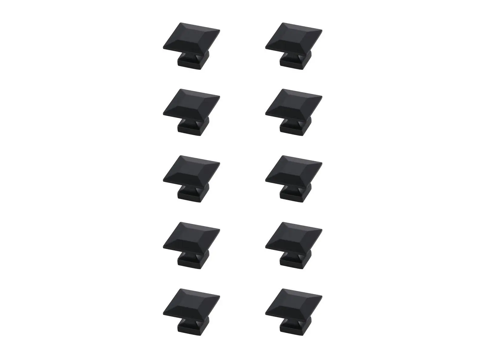 212 MAIN Modern 1.3 in. Cecil Square Knob Handle, Matte Black, KB2025-MB-10PK Multipack - Pack of 10
