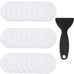 24PCs Non Slip Bathtub Stickers Anti-Slip Bathtub Sticker Bath Tub Non Slip Stickers Bathroom Tub Shower Tread Adhesive Decal with Scraper