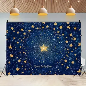 1pc 2D Flat Space View from a Window, High - Quality Photography Background, Theme Party Wallpaper, Fun Photo Booth Prop, Feet Decoration, Banners, Birthday