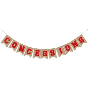 Baseball  Theme Concession Sign Garland Decor - Stand Supplies for Banner Decorations