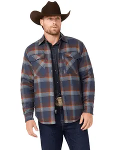 Dakota Grizzly Men's Quilted Tobias Ripstop Plaid Print Snap Flannel Jacket - D1427-237