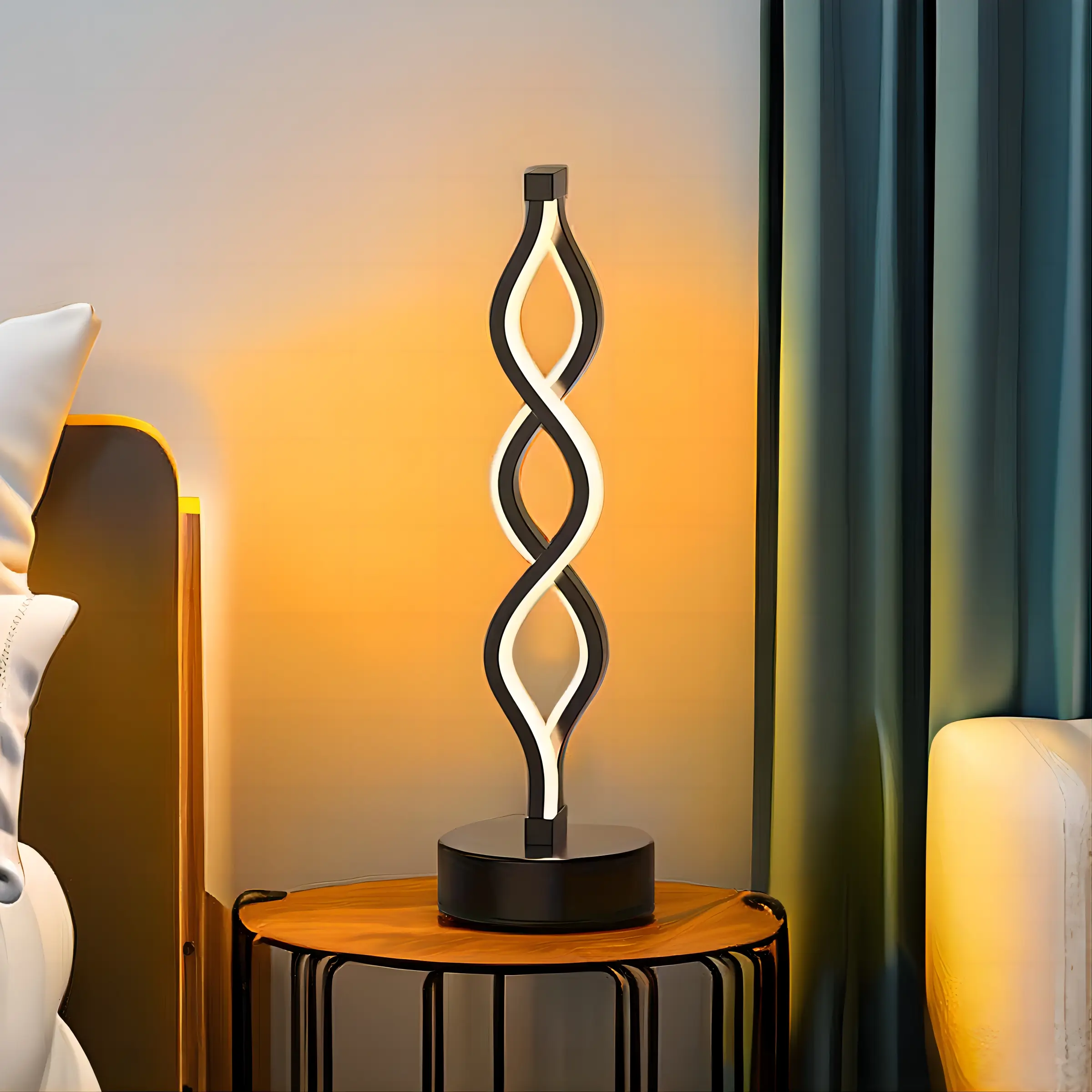 Unique Metal Seaweed Design Table Lamp, USB Powered, Adjustable Lighting, Decorative Lighting, Decorative Lamps, Ideal Gift for Students, Bedroom, Reading, Bar Atmosphere, Ambient Decoration Lamp, Table Night Light