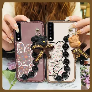 Back Cover protective case Phone Case For LG Stylo7 4G silicone Cartoon soft case Simplicity cute Anti-knock Skin-friendly feel Bear bracelet Waterproof Dirt-resistant