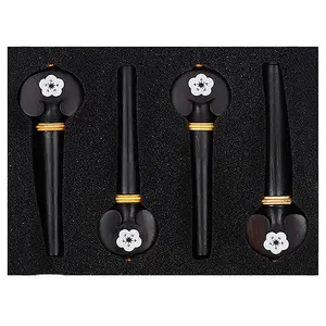 Violin Tuning Peg, 4 Counts/box Handmade Carved Violin Tuning Peg, Musical Instrument Accessories for Violin