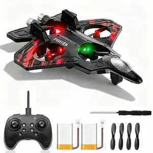 Remote Control Jet Fighter Plane Jet Toy for Kids 360° Stunt Flips, Colorful LED Lights, Easy RC Drone Toy for Beginners Excellent gift for Christmas and new year