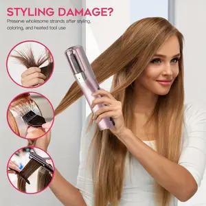2-in-1 rechargeable hair trimmer, women's split hair trimmer, wireless split hair trimmer, USB rechargeable portable, Cordless, Lightweight, used for damaged hair care, removing split and broken hair, ideal gift for women, daily hair styling tool