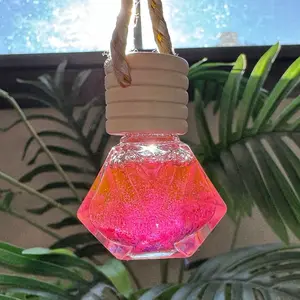 Bamboo Oil Diffuser Air Freshener Reed Diffuser Natural Oil Diffuser Hanging Fragrance Non Toxic Fragrance with Glitter