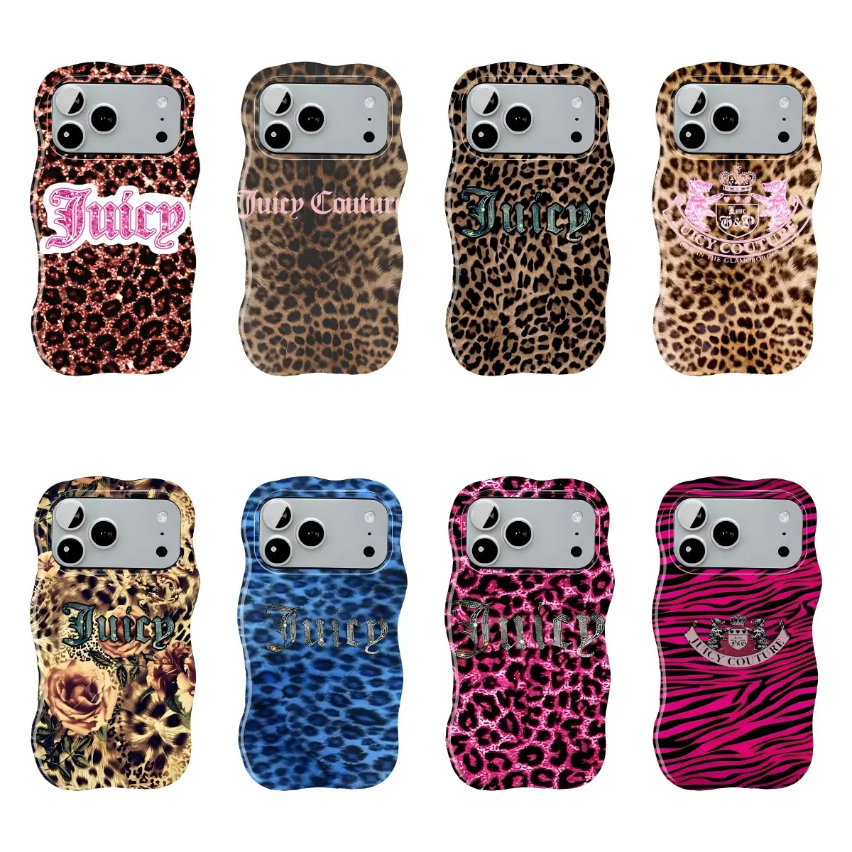 Juicy Couture Leopard Print Smartphone Case - Protective Casing for iPhone 17,16,15,14,13,12,11 Pro Max/Plus, Mobile Phone Accessories for Devices