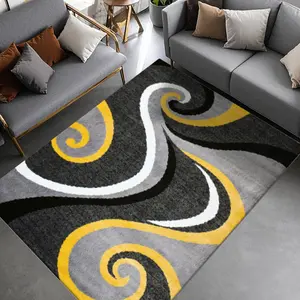 Velvet + soft and comfortable fashionable abstract style spiral line texture pattern printed carpet, home decoration carpet, living room large carpet sofa mat door mat coffee table mat bedroom carpet bedside mat, Soft Area Rug, Abstract Rugs