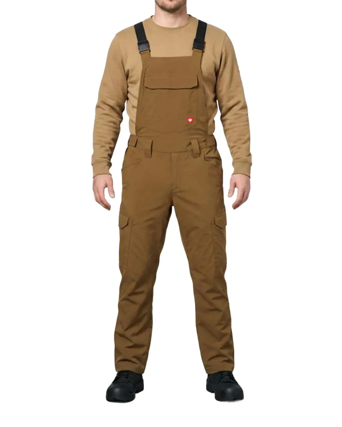 Strauss Men's Men'S Stretch Ripstop Cargo Work Bib Overalls - 84062822-Brn