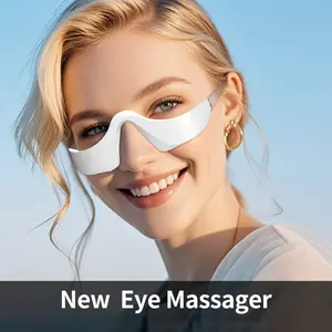 3D eye care beauty device, electric hot compress eye beauty device, eye massager for dark circles and eye bags care