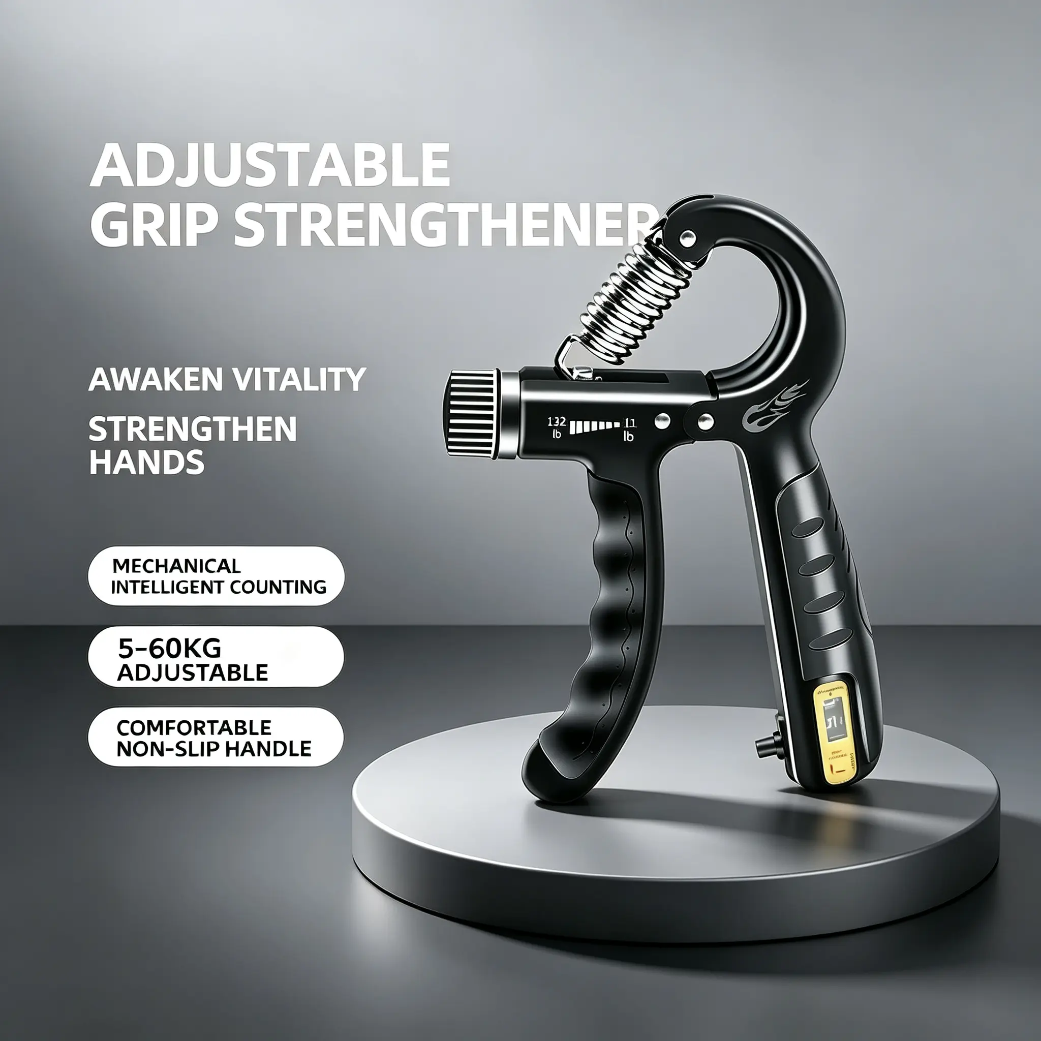 Fun Hand Grip Strengthening Kit (5 Pack) Adjustable Tension Hand Gripper, Forearm Trainer & Hand Strength Exerciser