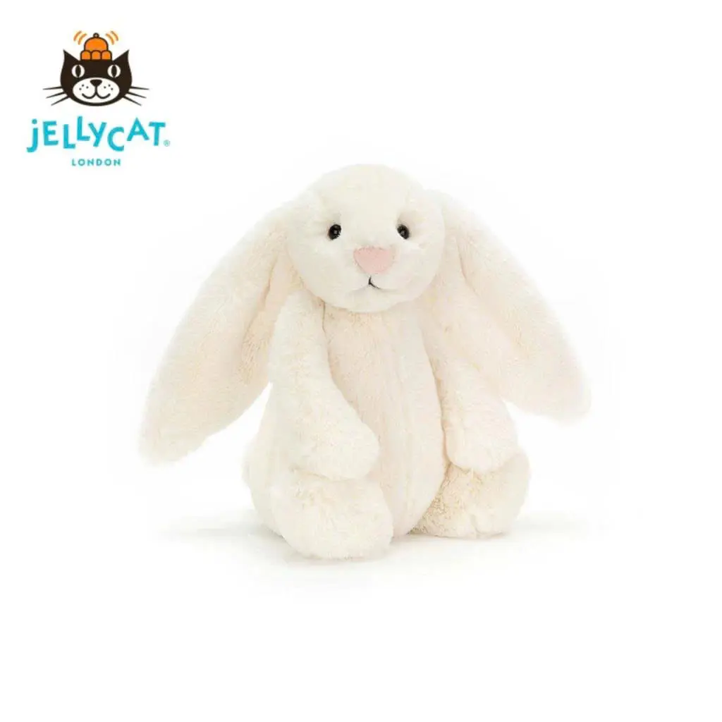 Jellycat Bashful Bunny 40cm Plush with Gift Bag, Soft Cream Rabbit Stuffed Animal, Cute Baby Shower Birthday Gift