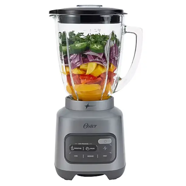 Oster 8 Cup Party Jar 3 Speed Blender Countertop Blender for Smoothies Shakes Frozen Drinks Ice Crushing Food Puree Salsa Sauce with Powerful Motor BPA Free Pitcher Kitchen Appliance for Home Everyday Use