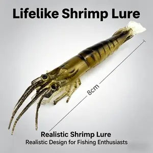 3.2" Shrimp Fishing Lures | Soft Simulation Bait for Saltwater Fishing (10PCS)