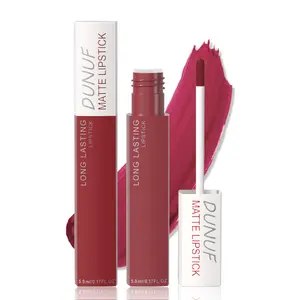 Dunuf Matte Long-Lasting Lipstick, Waterproof & Sweatproof, Easy Application, Non-Stick Cup, High-Quality Makeup for Women, Matte Lip Gloss, Matte Lip Glaze