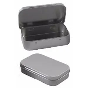 5 Tin Rectangular 3.9" By 2.45" Hinged