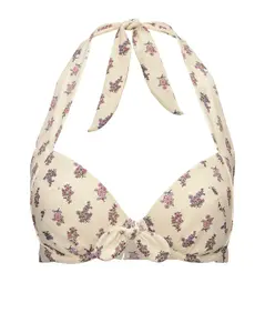 Shelbie B1 Floral Beige 2 Plus Swimwear Top