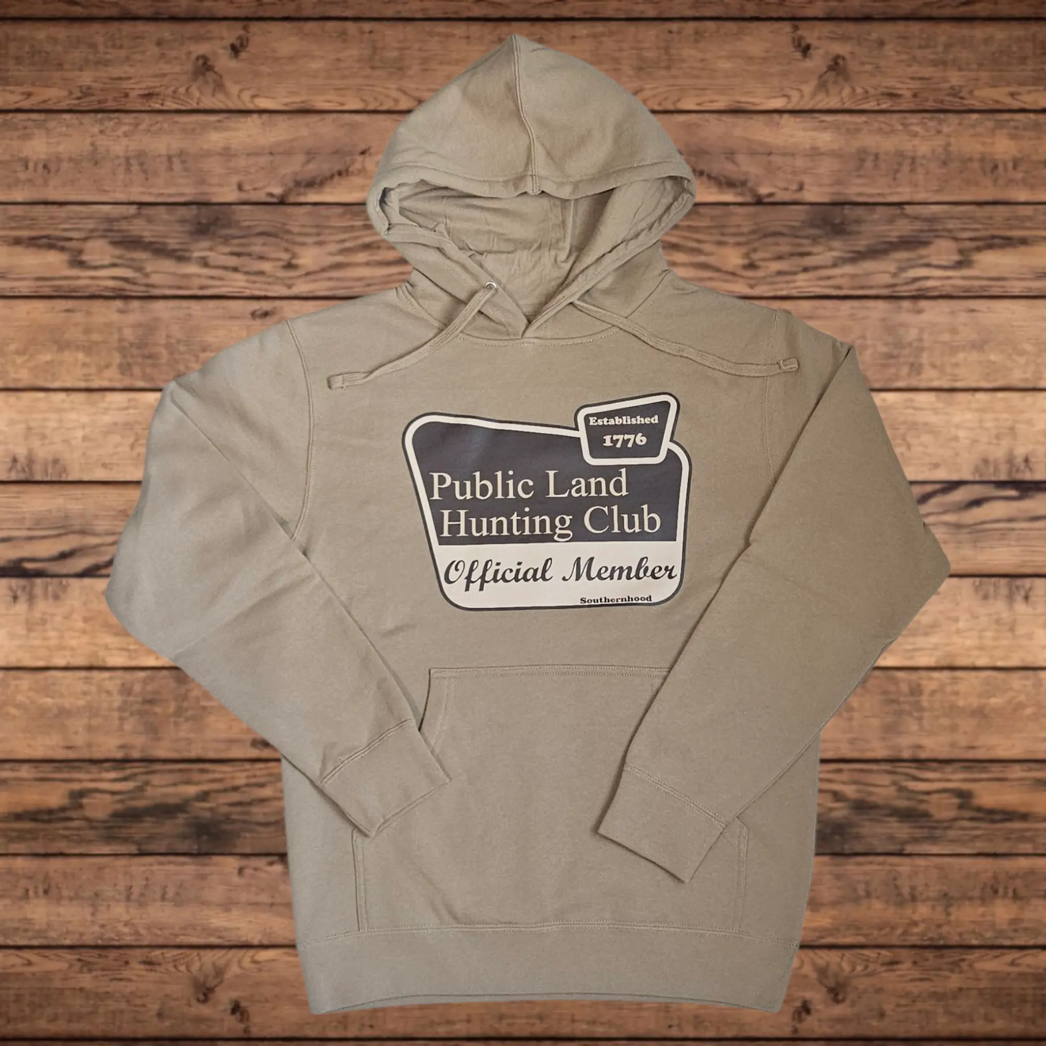 Public Land, Hunting Club Hoodie, Khaki Public Land, Hunting Club Hoodie, Khaki