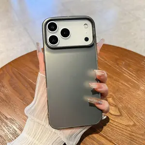 Matte Transparent Black Edge Camera Protection Phone Case for iPhone 17 16 Pro Max 15 14 13 12 11 XR XS Plus SE Shockproof Slim Cover