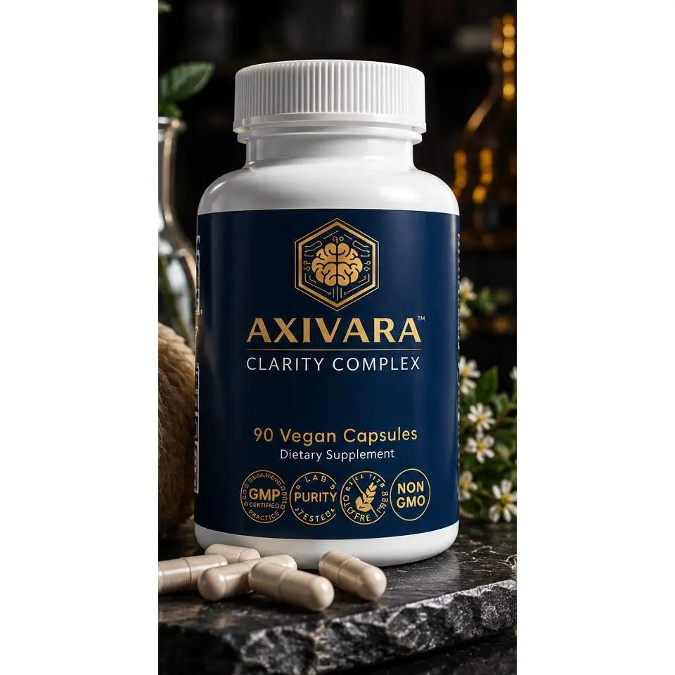 Axivara Clarity – Nootropic Focus & Memory Supplement | Botanical Brain Support for Mental Energy & Clarity |90 Vegan Capsules