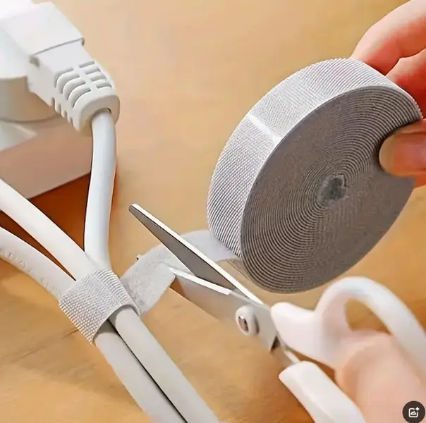 Nylon Cable Organizer Roll for Desk Cord Management, 1 Roll Nylon Cable Organizer Roll for Desk Cord Management, 1 Roll