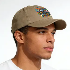 2026 World Cup Themed Baseball Cap Digital Color Graffiti Unisex Sports Casual Duckbill Cap for Football Tournaments Multi-Color Optional New Design