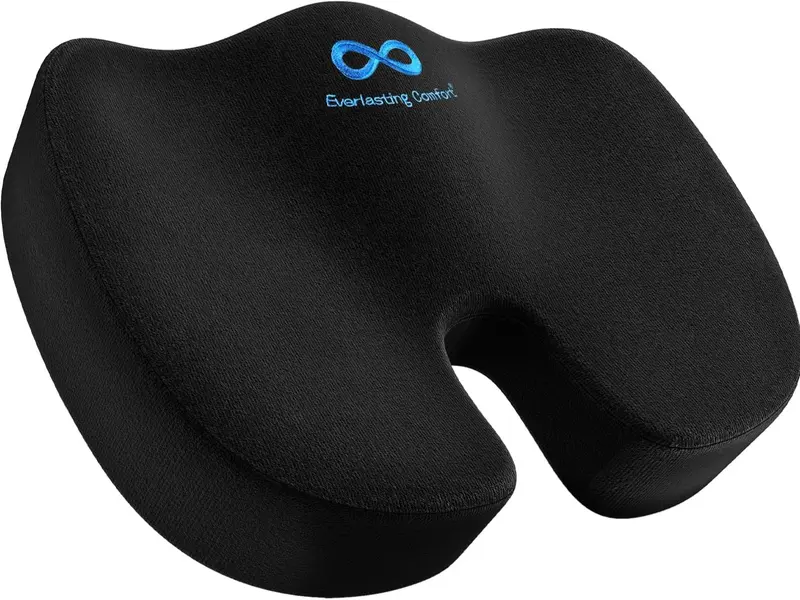 Everlasting Comfort Doctor Recommended Memory Foam Seat Cushions - HSA FSA Eligible, Sciatica & Back Support, Office Chair Cushion & Car Seat Cushion