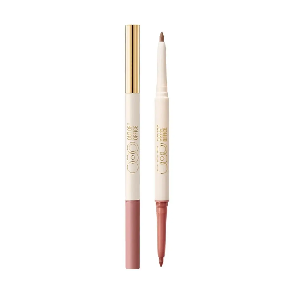 OUT OF OFFICE Dual-Ended Lip Liner & Base - #02 Nude Pink - Long-Lasting Matte Finish for Plump Lips