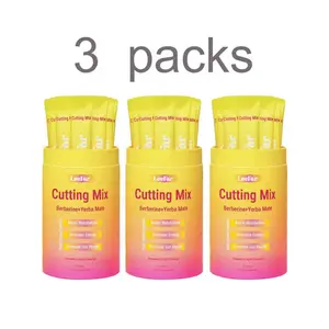 LeeFar 3 Packs Cutting Drink Mix | Strawberry Açaí Flavor (90 Servings)