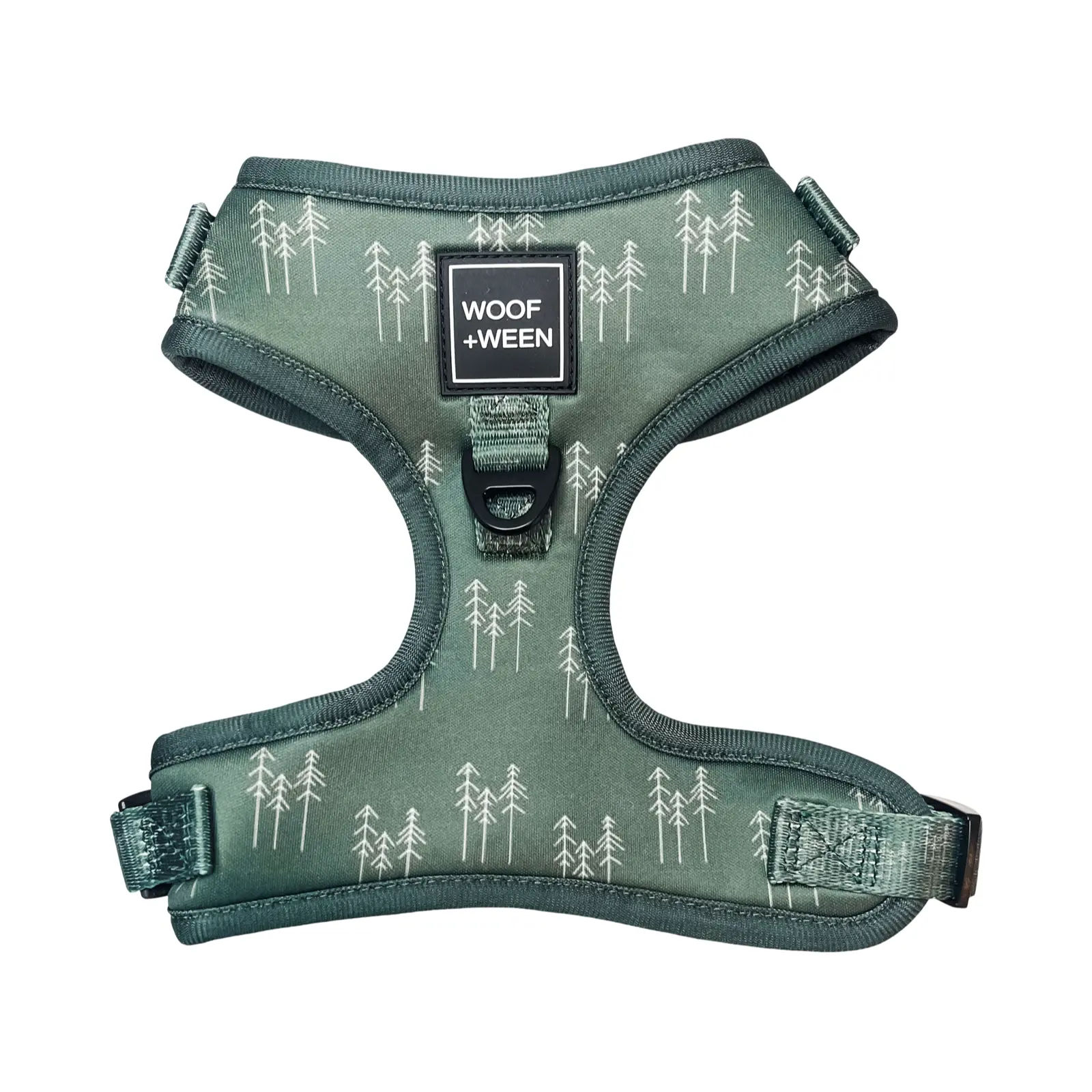 Adjustable Harness - FEELING PINE - minimalist tree pattern dog harness