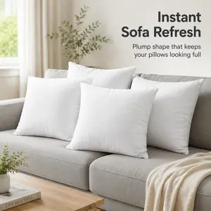 Throw Pillow Inserts,2/4pcs Soft And Fluffy White Square Filling,Hypoallergenic Pillow Cushions, Insert for Placing Pillows, Pillow Core, Suitable for Living Room, Bedroom, Sofa, Office, Home Decoration, Room Decoration, Outdoor Terrace Decoration