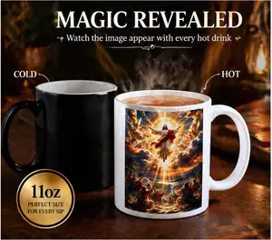 Bible Graffiti Color Changing Coffee Mugs 11oz Sublimation Magic Mug Heat Sensitive Tazas Magicas Para Drinkware High Quality Ceramics Birthday Tumbler Washable Reuse Reusable