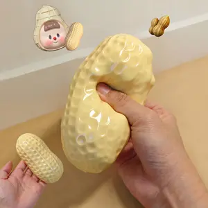 Crunchy Peanut Squishy & Corn Squishy Toy, Crispy ASMR Squeeze Fidget Stress Ball, Soft Sensory Fake Food Desk Toy, 1pc