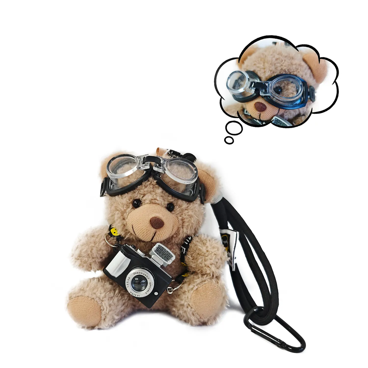 Soft Plush Teddy Bear Keychain, Adorable Mini Bear Bag Charm Pendant, Fluffy Key Ring Accessory for Backpack Purse Handbag Car Keys, Sweet Gift for Her