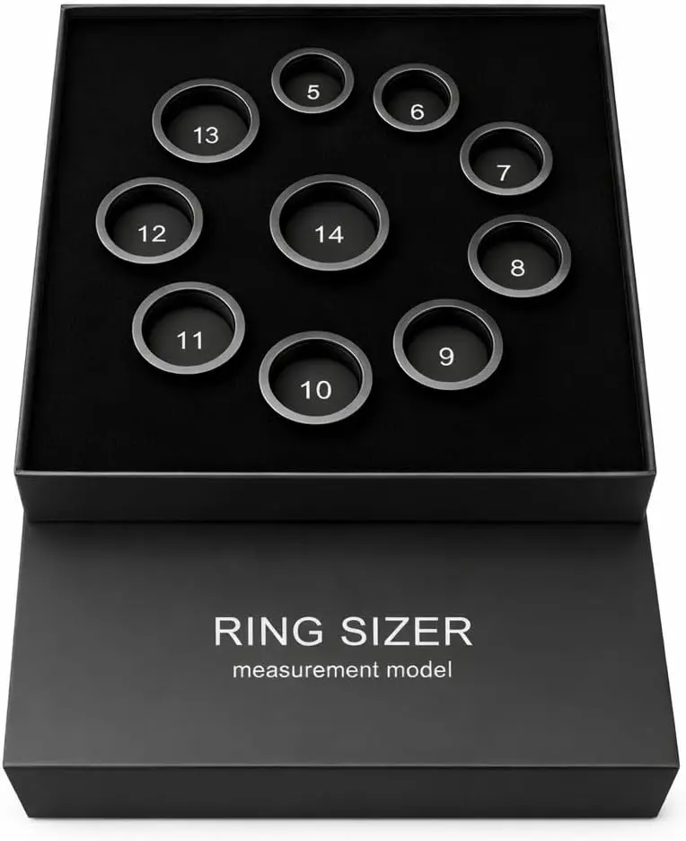 Ring Sizing Kit – 10 Samples, Sizes 5–14, Find Your Before Ordering