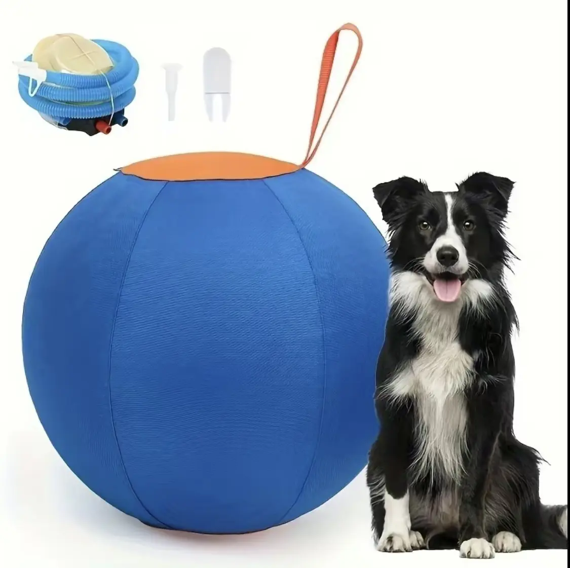 Dog Ball Dog Toys, Cattle Dog Polo Ball, Australian Shepherd Dog Polo, Dog Giant Bail Toy, chase toy，Full Set Of Dog Ball Golden Retriever Bite Ball To Relieve Boredom Ball To Tease Shiba Inu Corgi Self-Hi Pet Training Ball Outdoor