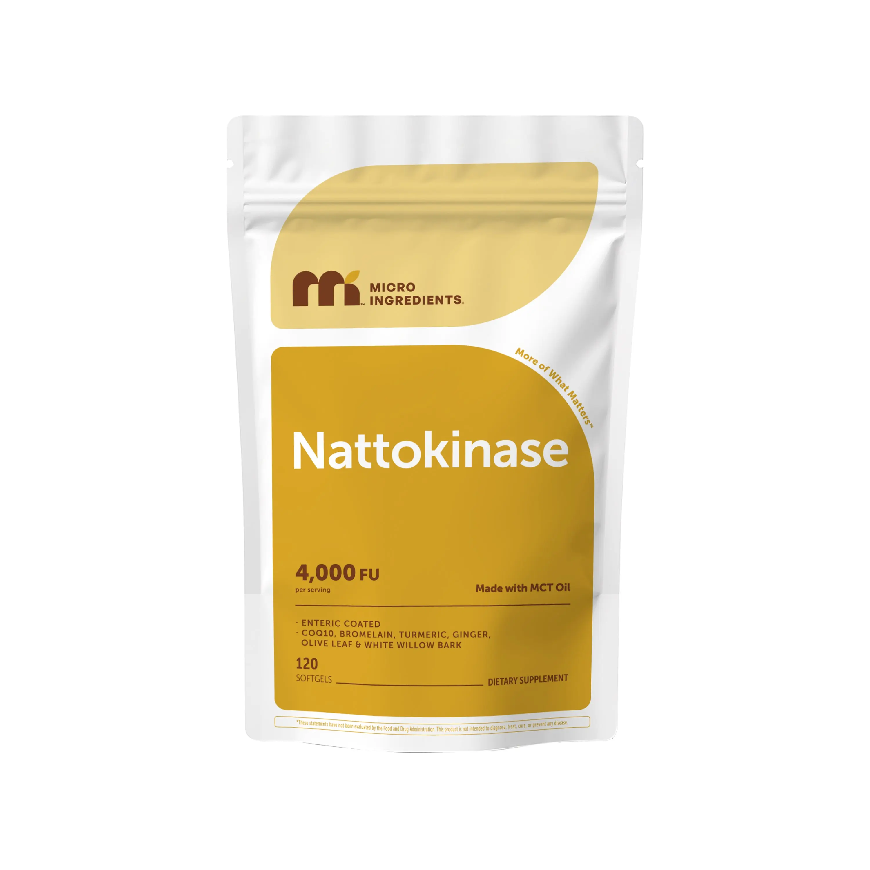 Micro Ingredients Nattokinase 4,000 FU Equivalent, Enteric Coated Softgels with MCT Oil Micro Ingredients Nattokinase 4,000 FU Equivalent, Enteric Coated Softgels with MCT Oil