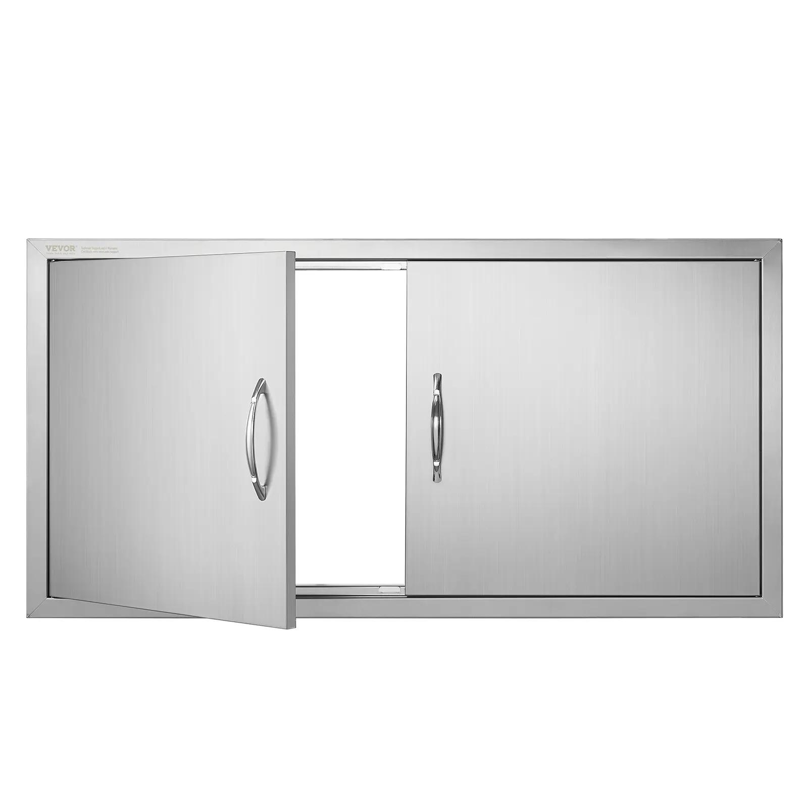 【Summerfinds】VEVOR BBQ Access Door 42W x 21H Inch Double Outdoor Kitchen DoorStainless Steel Flush Mount DoorWall Vertical Door with Handlesfor BBQ IslandGrilling StationOutside Cabinet, Rat-Proof Kitchen Cabinets, Waterproof, With Doors Kitchen Cabin