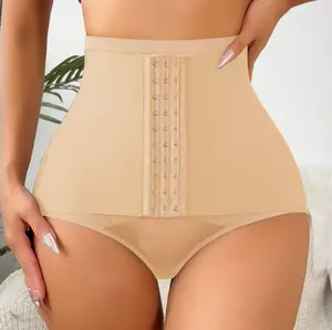 Women’s High Waist Shapewear Panties, 3-Row Hook Closure Tummy Control Body Shaper Briefs Adjustable