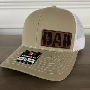 DAD 2A 2nd Amendment Leather Patch Hat Khaki
