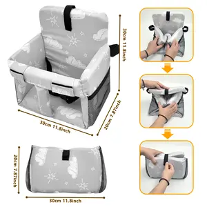 Shopping Cart Seat Pad, Soft Comfortable High Chair Cushion, Multi-Purpose Foldable Design, Easy to Carry, Stroller Seat Cushion