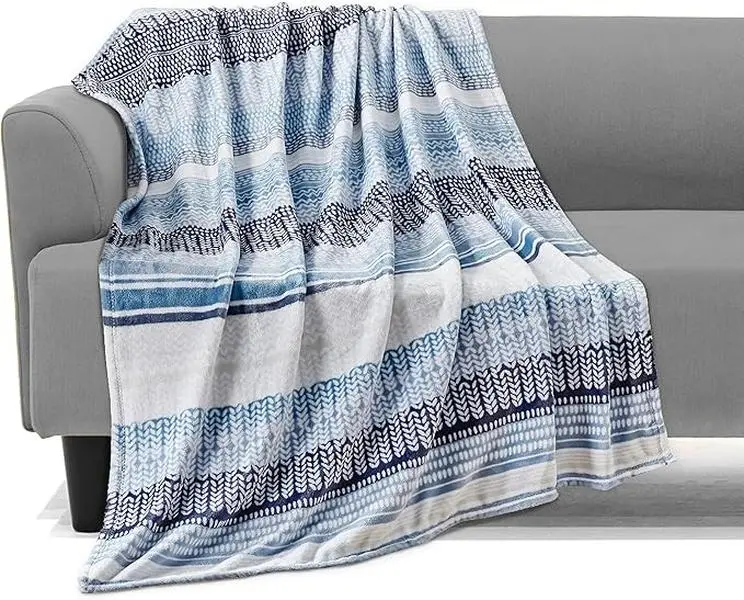 Mocassi Flannel Throw Blanket - Silky-Soft Velvety Touch, 50in x 70in, All Season Breathable Home Decor Blanket, All Season Blanket