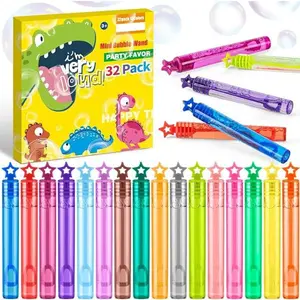 32 Pack Mini Bubble Wands, Bulk Bubble Party Favors for Kids & Toddlers,Bubble Wands ,Birthday Party Goodie Bag Stuffers, Outdoor Bubble Toys for Easter Boys & Girls